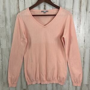 Uniqlo Cotton Cashmere V Neck Sweater Large VGUC Minimalist Soft Girl Preppy